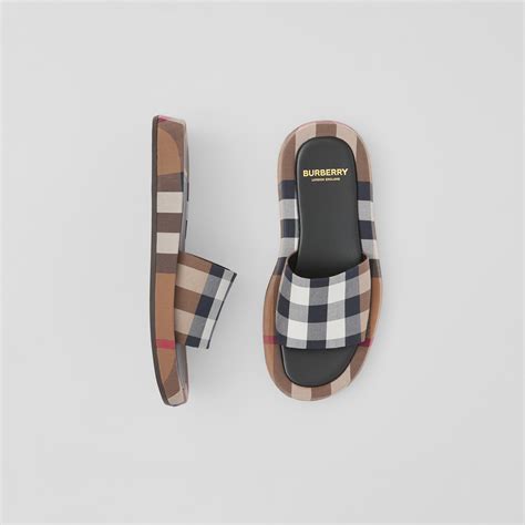 burberry check slides|burberry check for women.